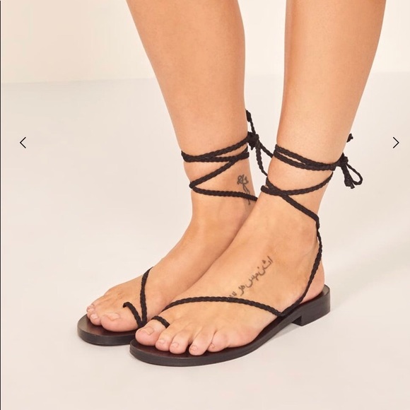 Reformation Shoes - Reformation Jeanne Sandal, Black, size 7